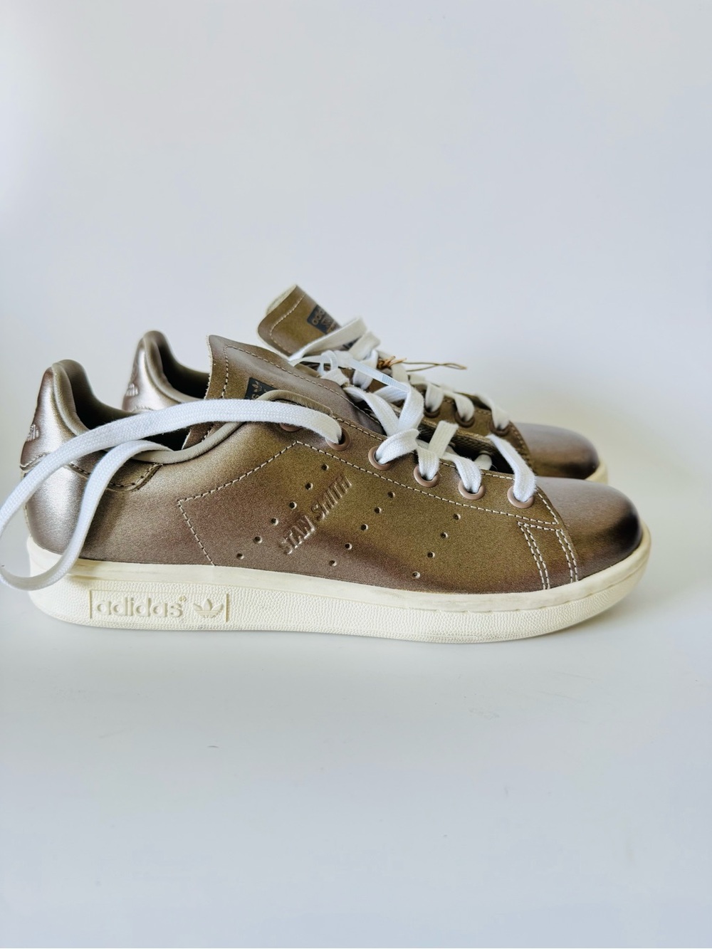 adidas Kids Metallic Bronze Stan Smith Sneakers